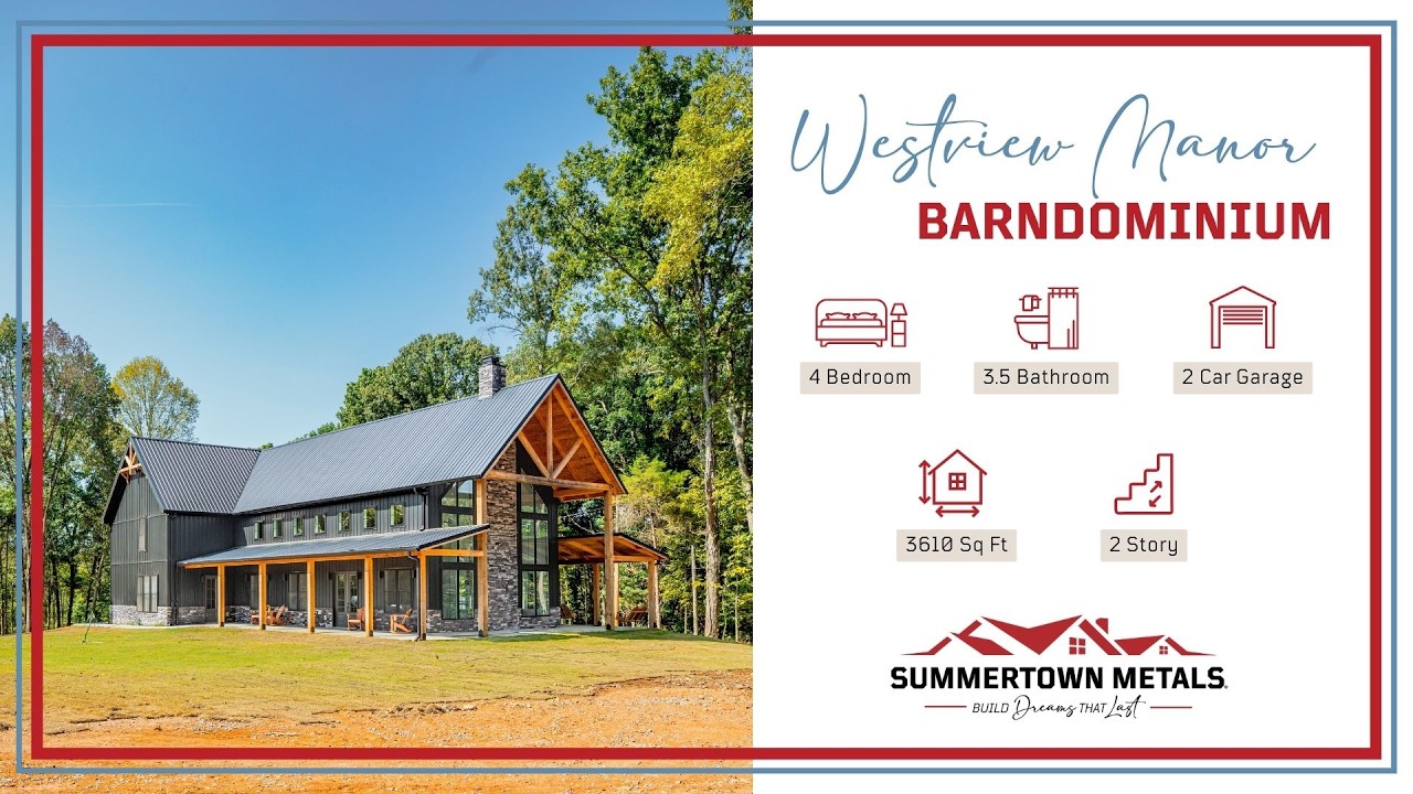 Обзор дома в стиле барндоминиум в жилом комплексе Westview Manor | 3610 кв. футов | 4 спальни | 3...