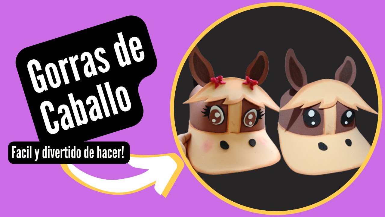 Como hacer una Gorra de foami de caballo para niño y niña / Disfraces / gorra de goma Eva #caps