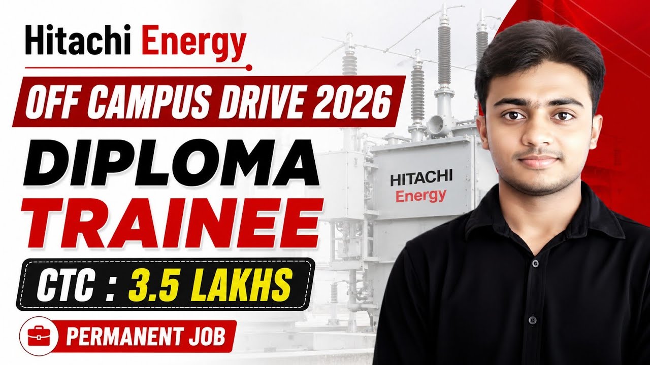 Hitachi Energy is Hiring 2026। Diploma Trainee। CTC : 3.5 LAKHS। Latest Jobs 2026। Diploma Jobs 