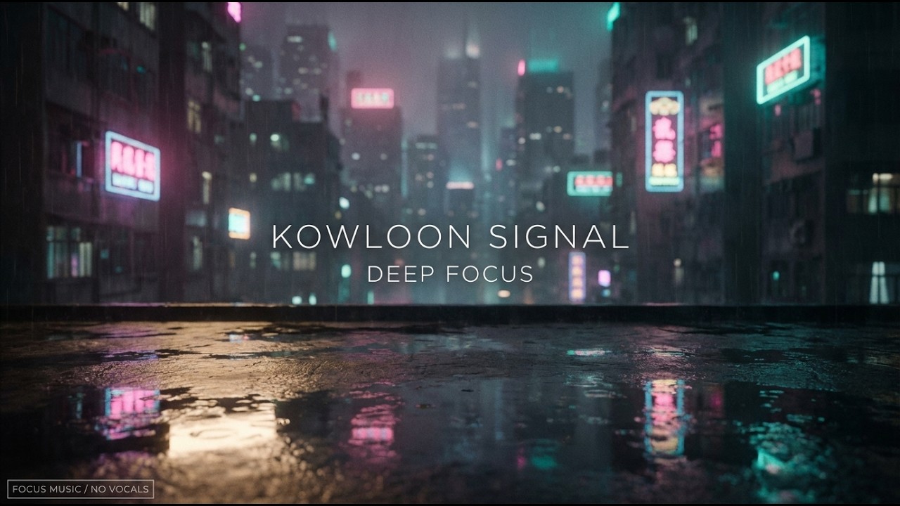 Static Kowloon Skyline — Coding & Deep Focus Music (No Vocals)