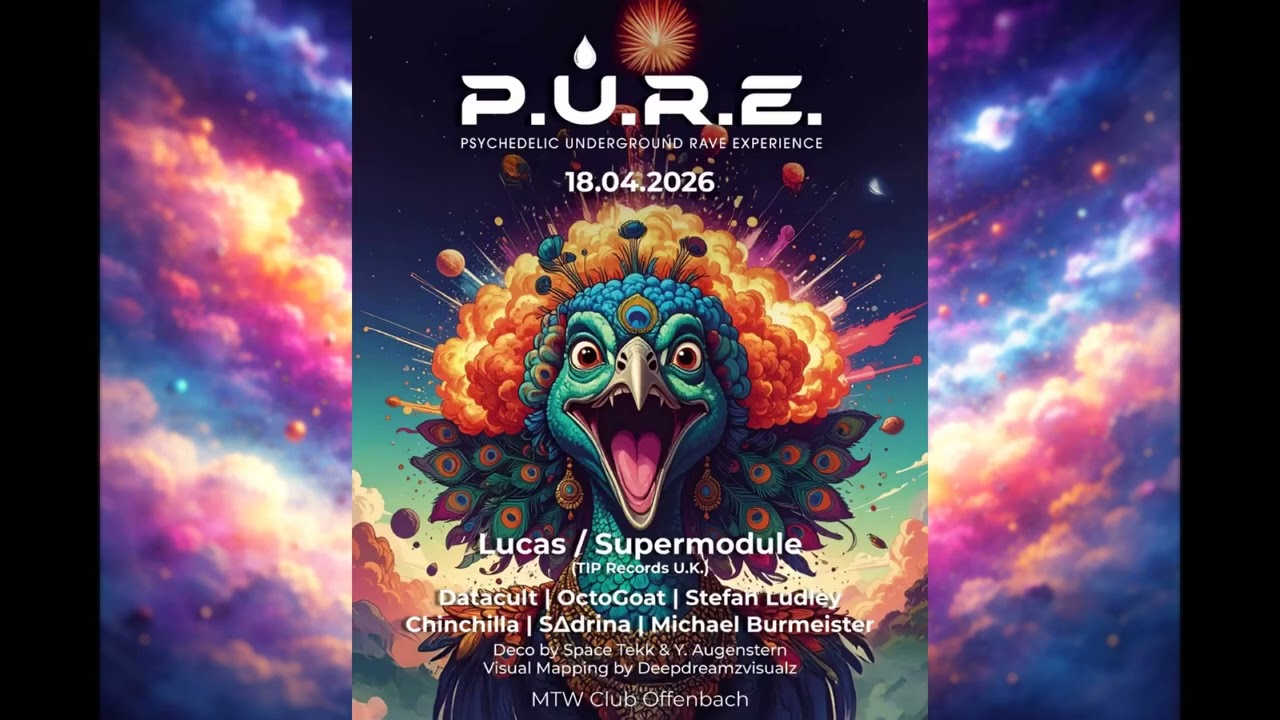 April 18. Playing deep hypnotic techno sounds on the Maya Floor at P.U.R.E., MTW Club Offenbach