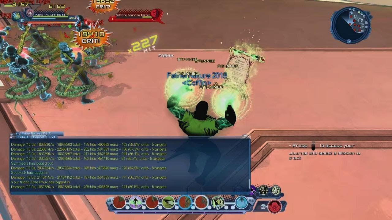 DCUO Nature DPS loadout/build 2025