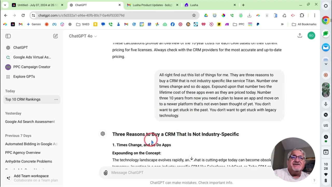CRM Choices: Salesforce, Service Titan, Hubspot, Zoho, Pipedrive, Fresh sales Lifetime Cost