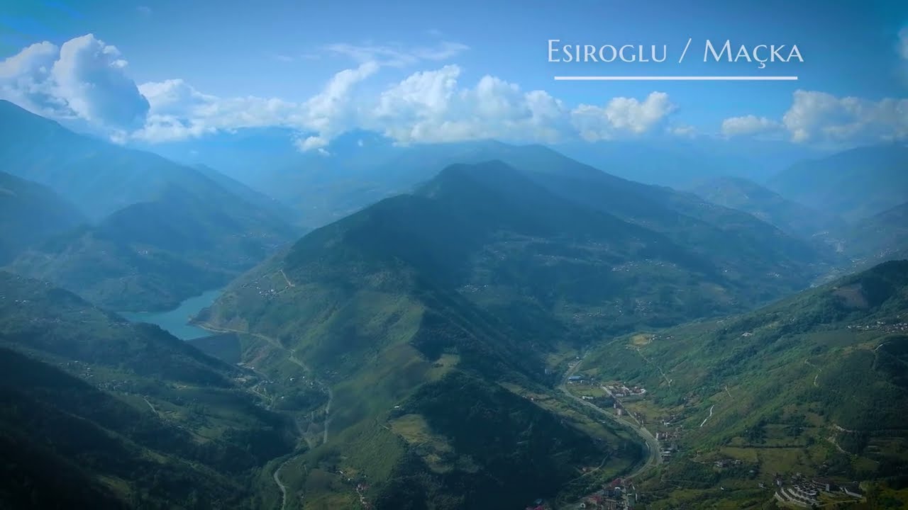 Drone view of Esiroglu - Macka, Trabzon