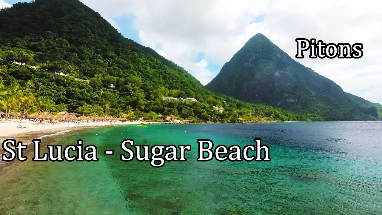St Lucia 2017 (4K) - Walking on Sugar Beach - Between the Pitons