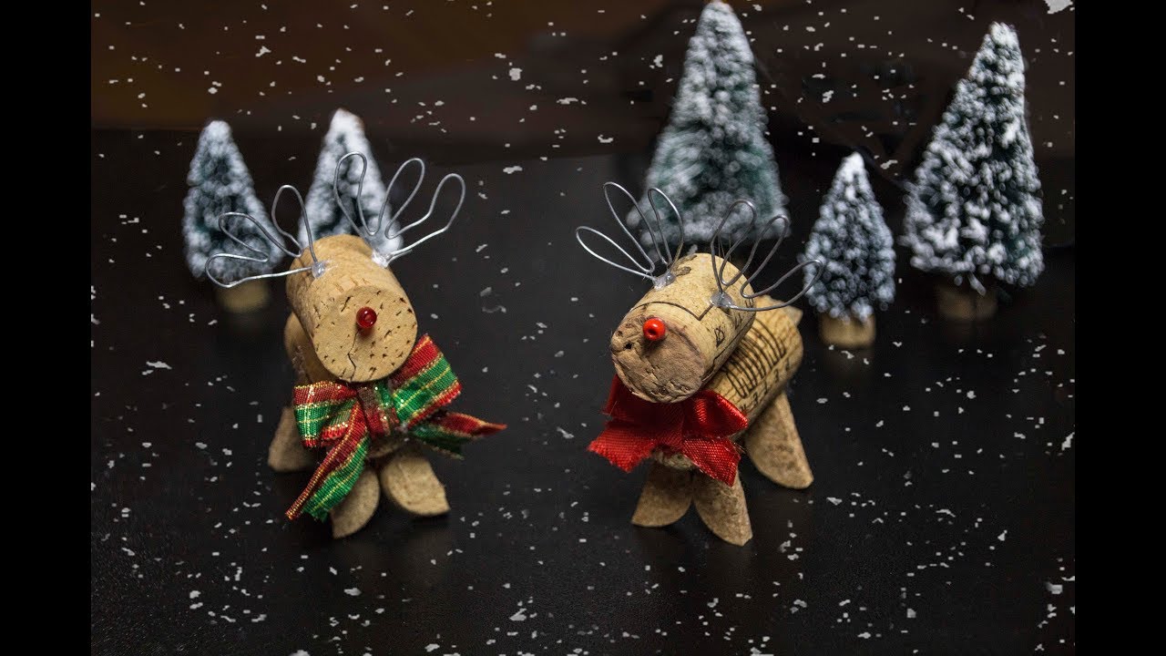 RENNE di con i TAPPI di SUGHERO || Wine cork reindeer
