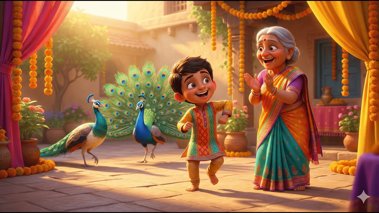 Nani Teri Morni Ko Mor Le Gaye 🦚 | Hindi Nursery Rhyme| Hindi Kids Rhyme