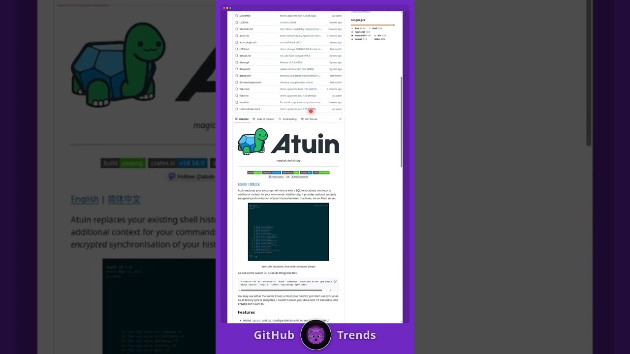 Atuin: Build Your OWN Shell History (Free) 🤯 #Shorts