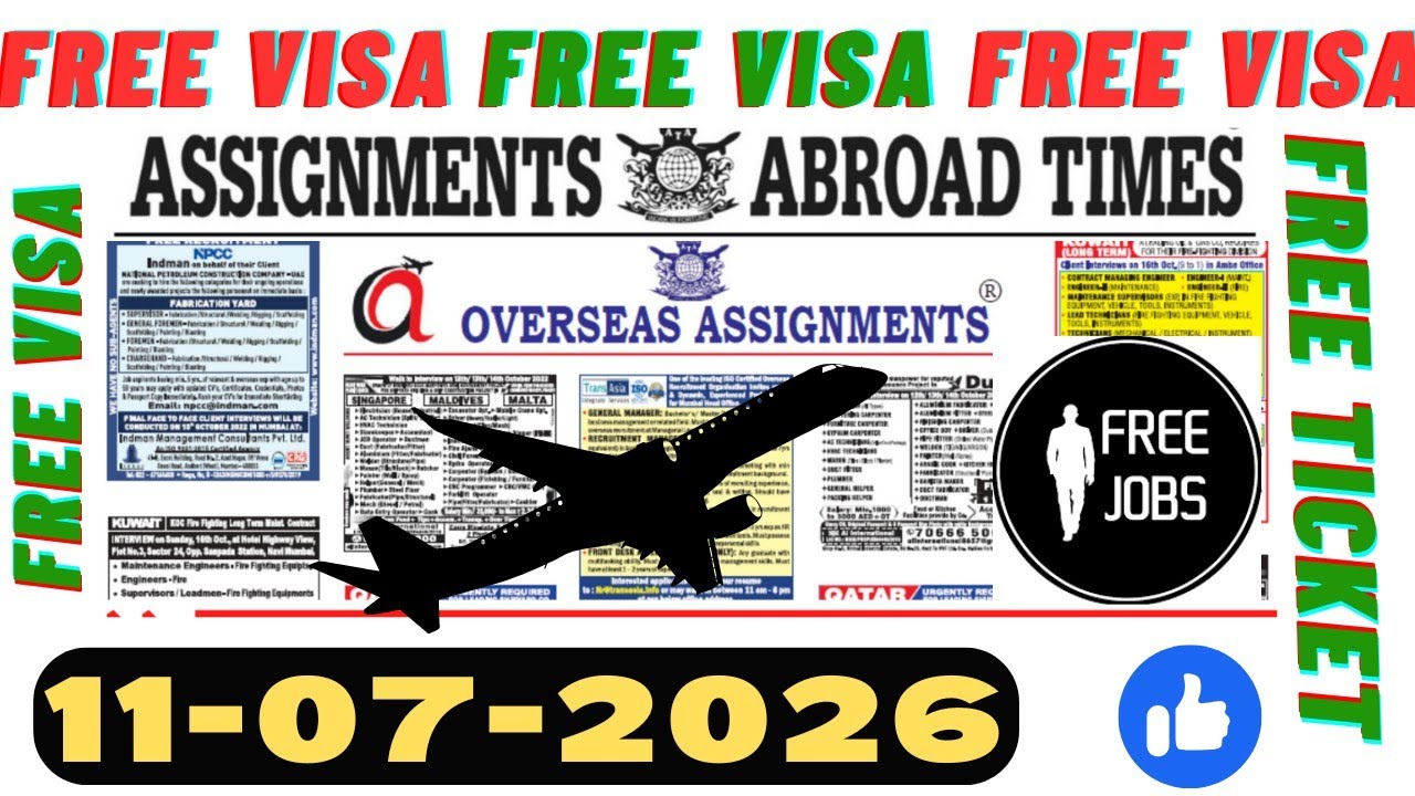 Assignment Abroad Times Epaper Mumbai Saturday Gulf Jobs Newspaper | Job Portal Abroad