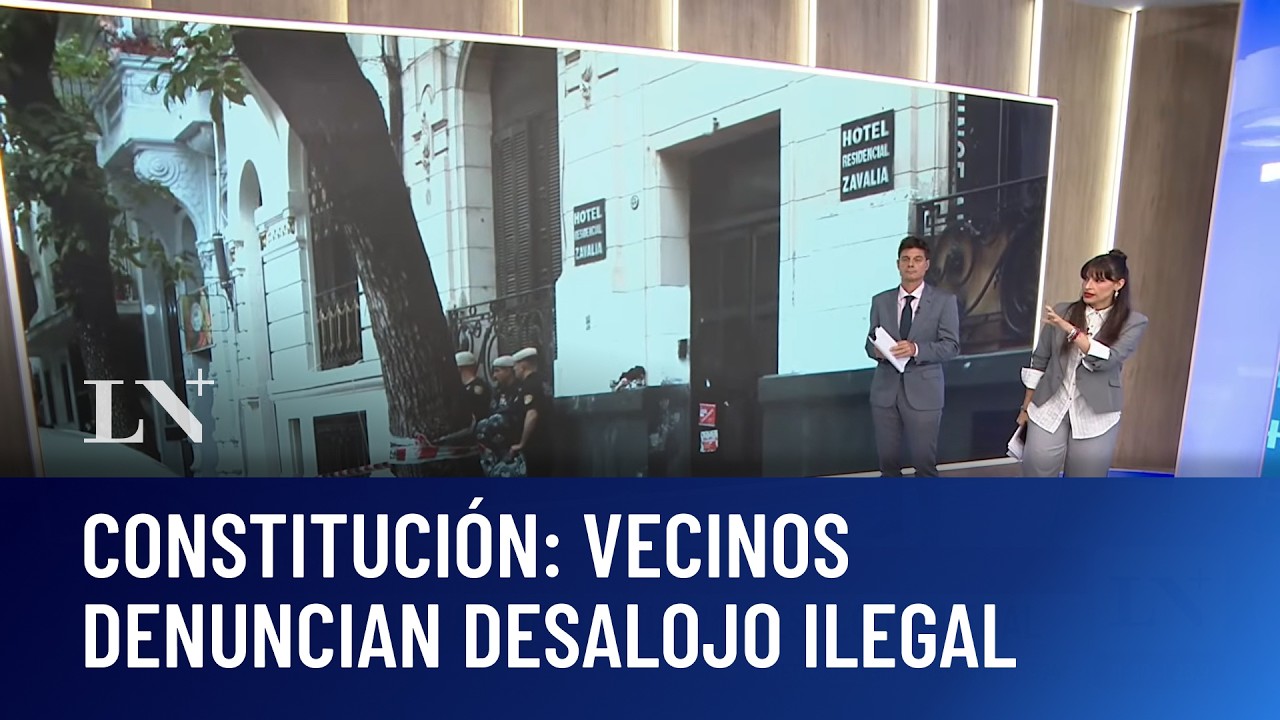 Peligro de derrumbe: desalojo y tensión; operativo de la policía porteña