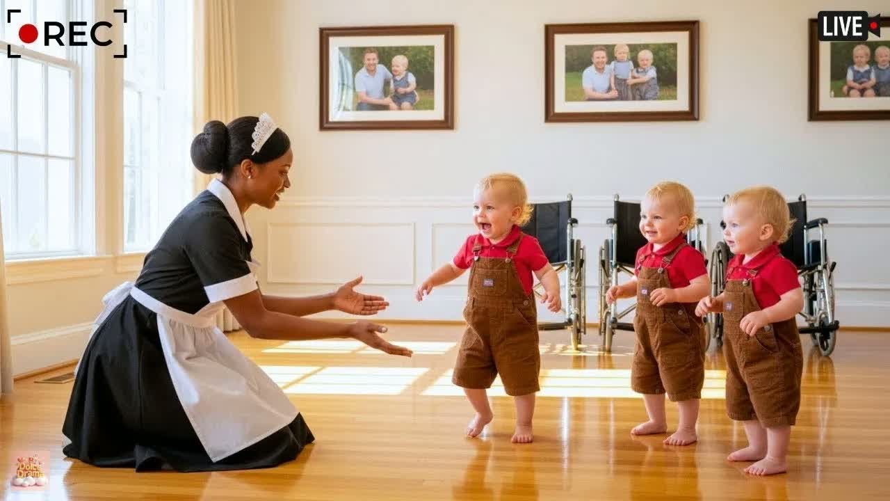 Miliardario installò telecamera per i tre gemelli paralizzati： ciò che fece la cameriera lo scio