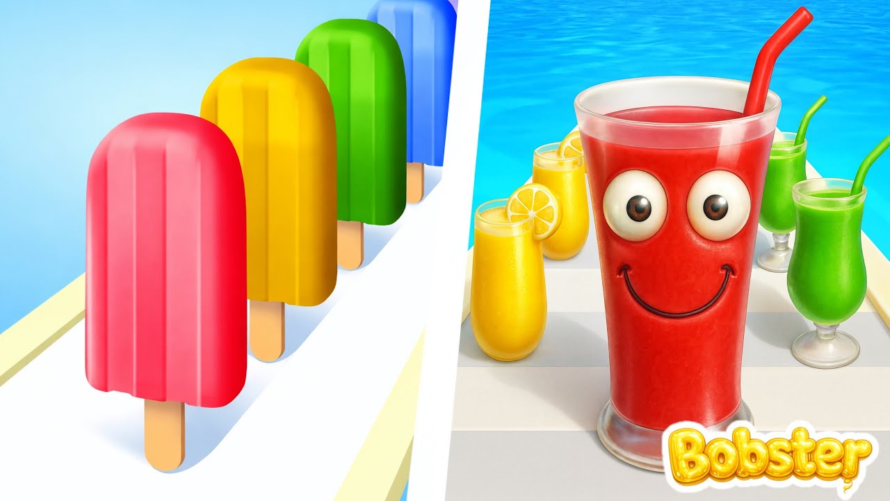 Popsicle Stack VS Juice Run - Perfect Speedrun Gameplay iOS Android 