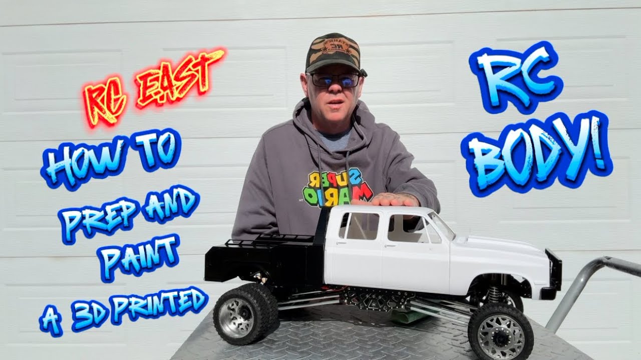 How to sand and paint a 3d printed #rc body printed in #abs #filament #howto #diy #fyp 