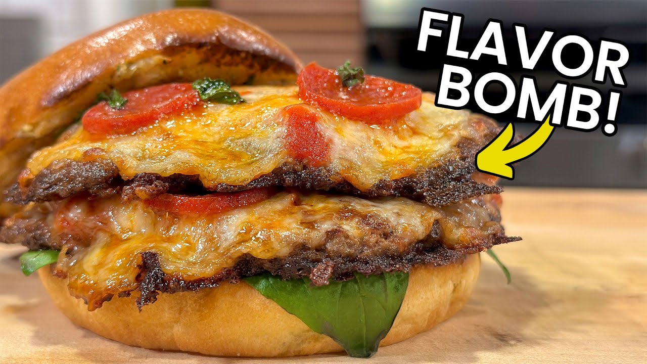 The BEST BURGER I've Eaten In A Long Time! | Pizza Burger Recipe