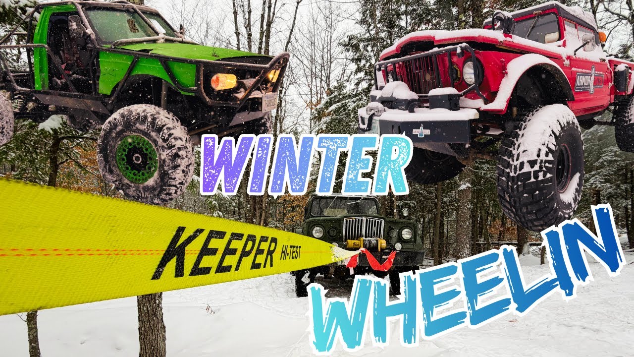 Off road park in the winter = should've  had beadlocks