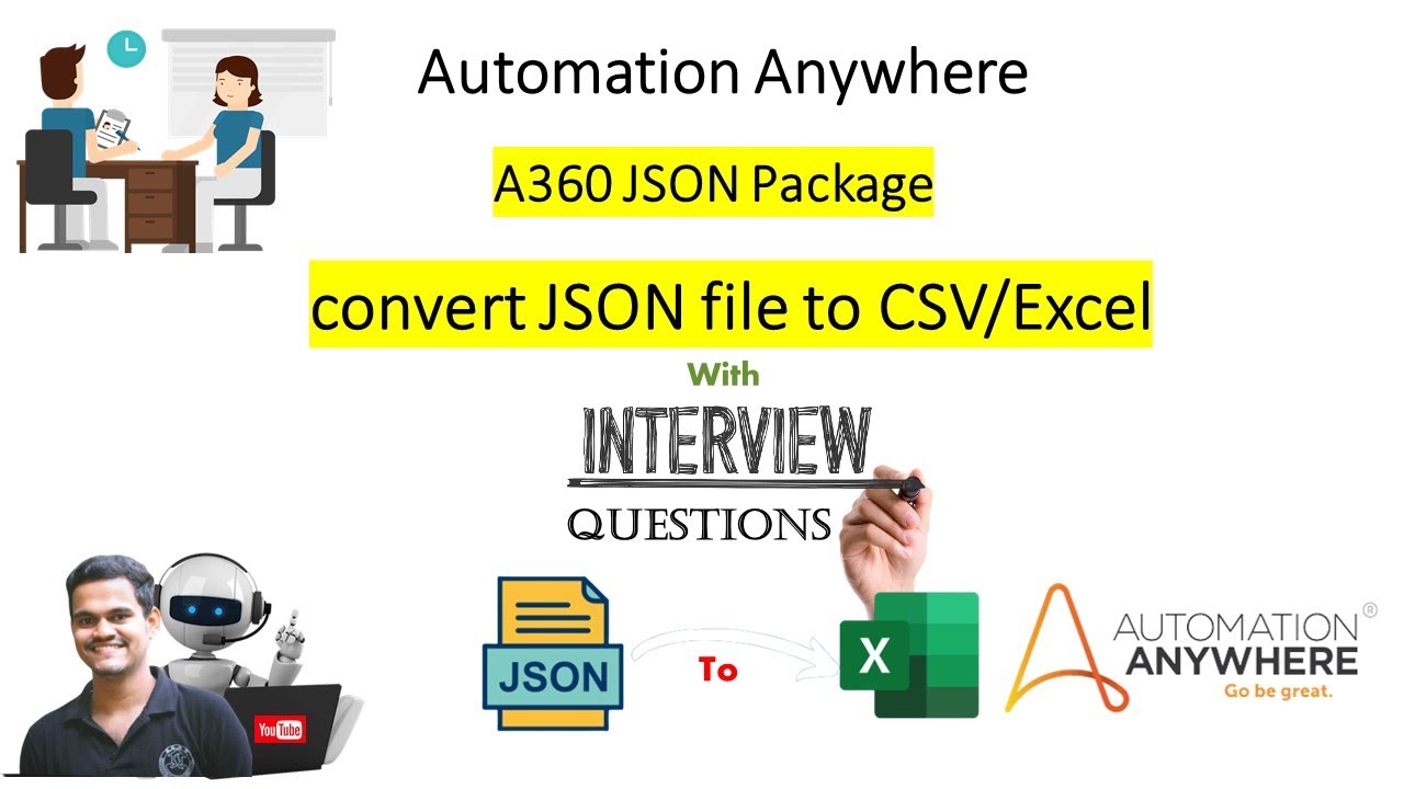Учебное пособие по Automation Anywhere | Как преобразовать файл JSON в CSV или Excel (часть 1) | ...