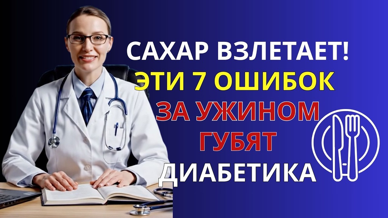 ⭐ 7 ошибок за ужином, которые тихо поднимают сахар — №4 делает почти каждый