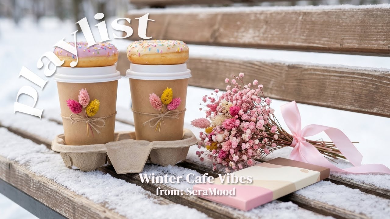 Плейлист🎧 Уютная зимняя атмосфера кафе BGM ☕ 8ч Lo-fi, R&B, акустика