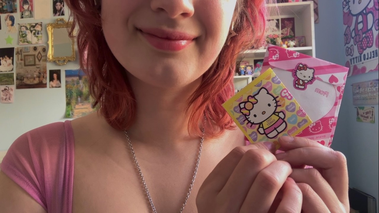 ASMR Make a 2003 Hello Kitty Valentine With Me 💕ᓚᘏᗢ