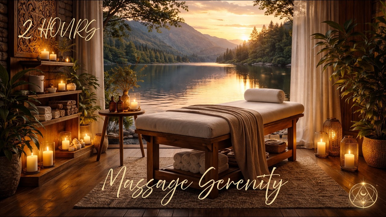 Massage Serenity | 2 Hours of Deep Relaxation | Native American Flute & Harp Healing Massage Music