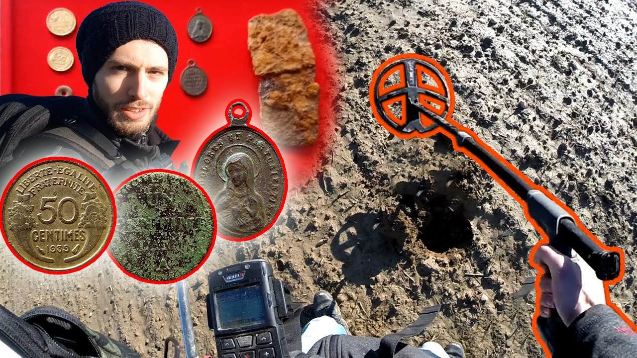 Exploration avec mon détecteur de métaux : découverte de pièces anciennes et médailles religieuses !