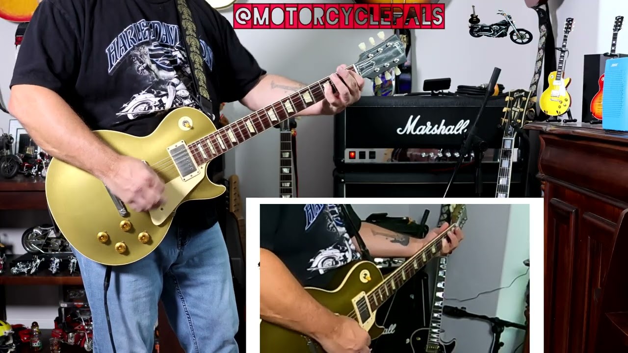 guitar intro riffs on Gibson Les Paul Murphy Lab All Gold R7 Goldtop