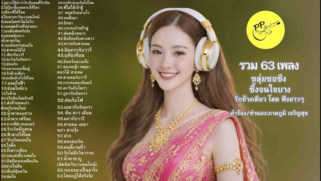 #63เพลงเพราะซึ้ง#รักข้างเดียว#คนโสด#รวมเพลงอกหัก#ลูกทุ่งขลุ่ยซอซึง#เพลงฟังยาว#PPofficialmusic