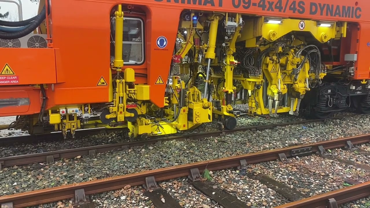 Colas Rail track tamper in Truro yard doing rolling break tests + equipment tests #railway #train 
