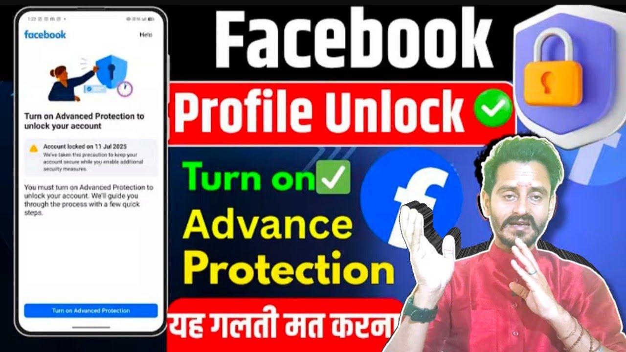 Turn on Advanced Protection Unlock your account in Facebook | Turn on two -factor authentication