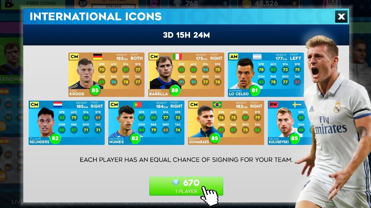 INTERNATIONAL ICONS!! EXPENSIVE PLAYER SIGNING DLS 24