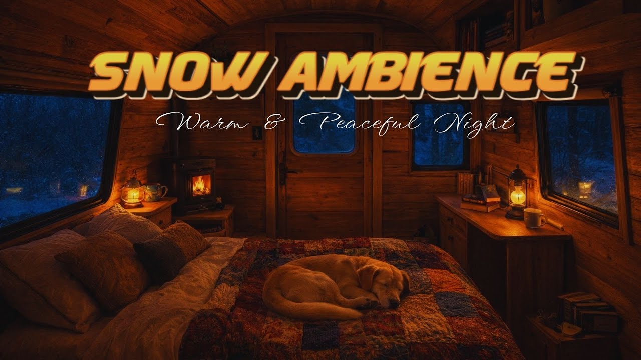 Hidden Cabin in a Blizzard 🌨️🔥 Winter Night Ambience for Deep Sleep