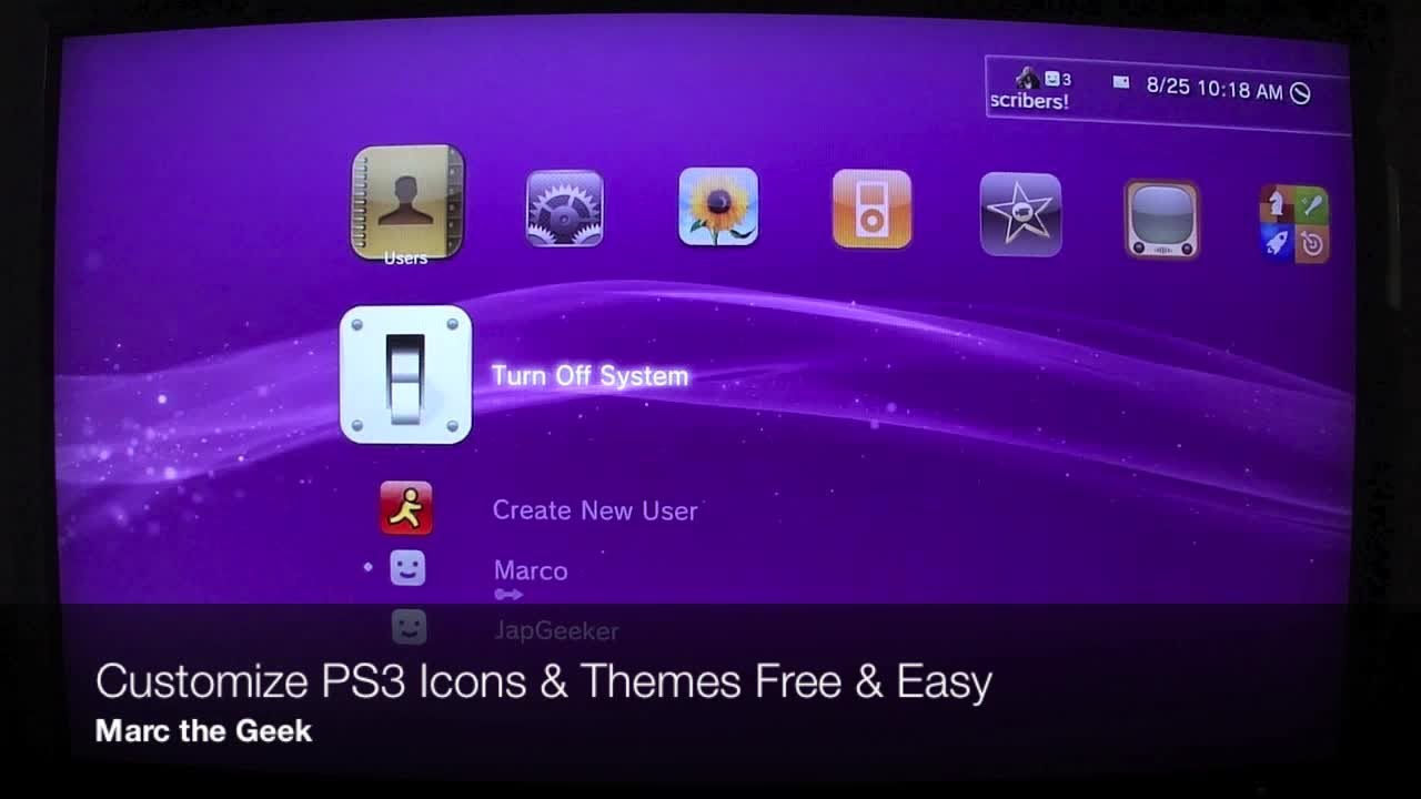 Customize PS3 Icons & Themes for Free & Easy