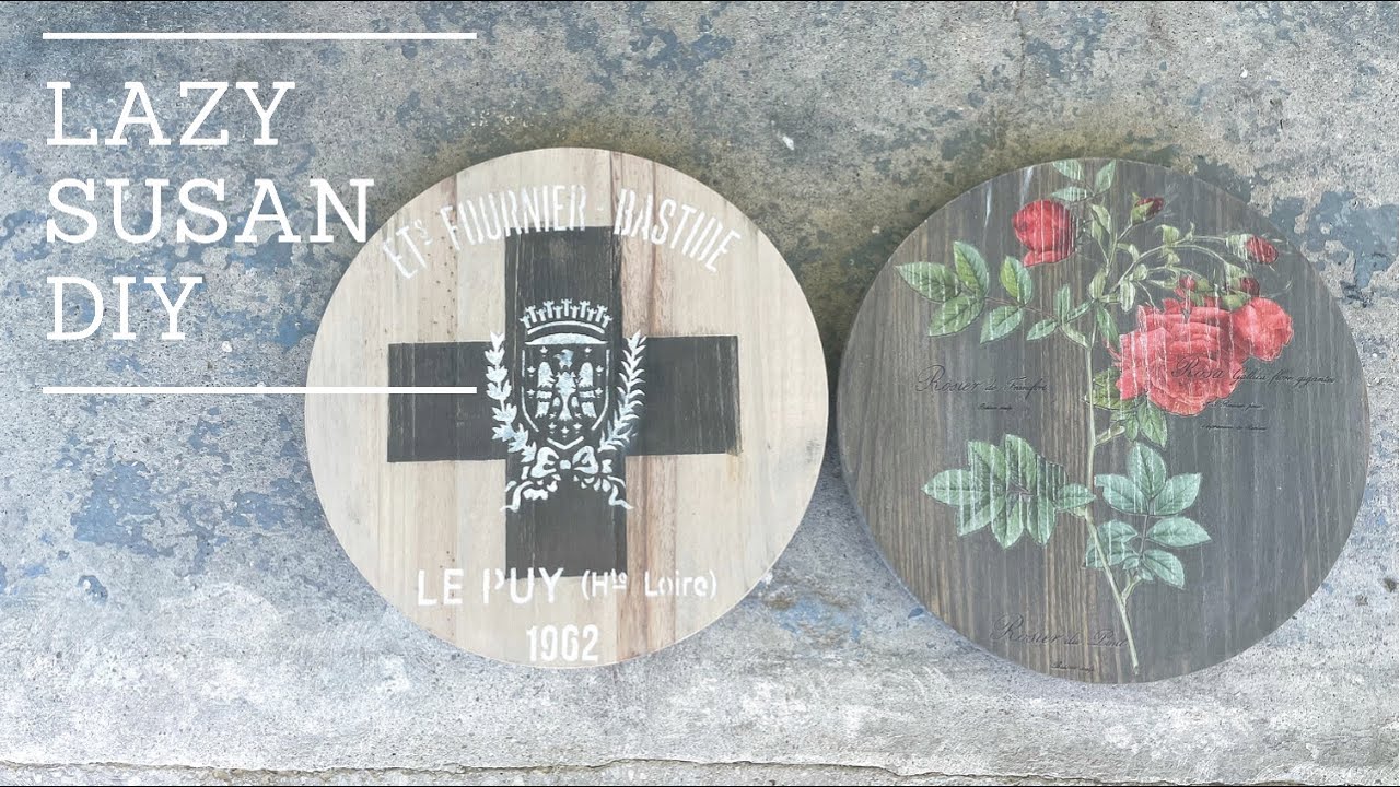 Making Lazy Susan&rsquo;s For Waste Not Wednesday With JRV Stencils and IOD Transfers
