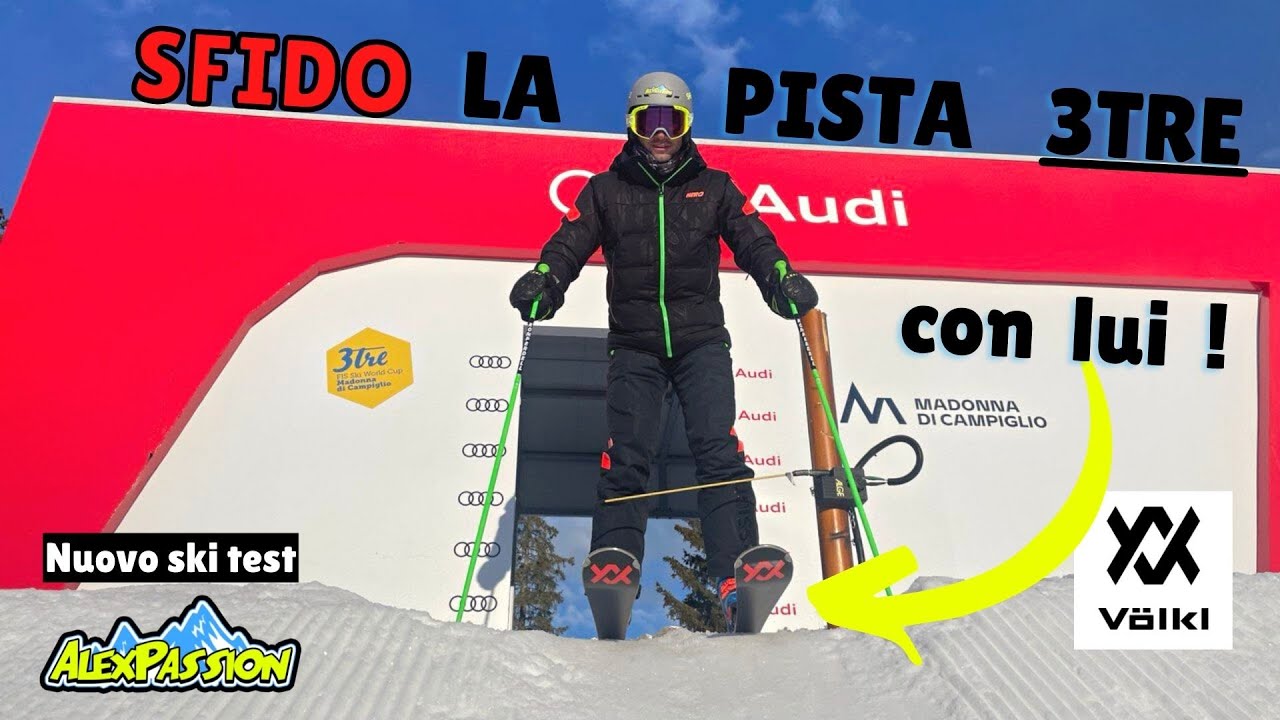 Sci V&ouml;lkl Racetiger GS Master, ski test a Madonna di Campiglio sulla pista 3Tre.