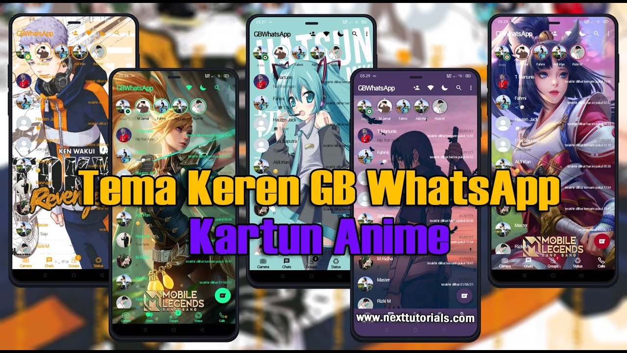 Bagi Bagi Tema Keren GB Whatsapp Kartun Anime Terbaru 2021