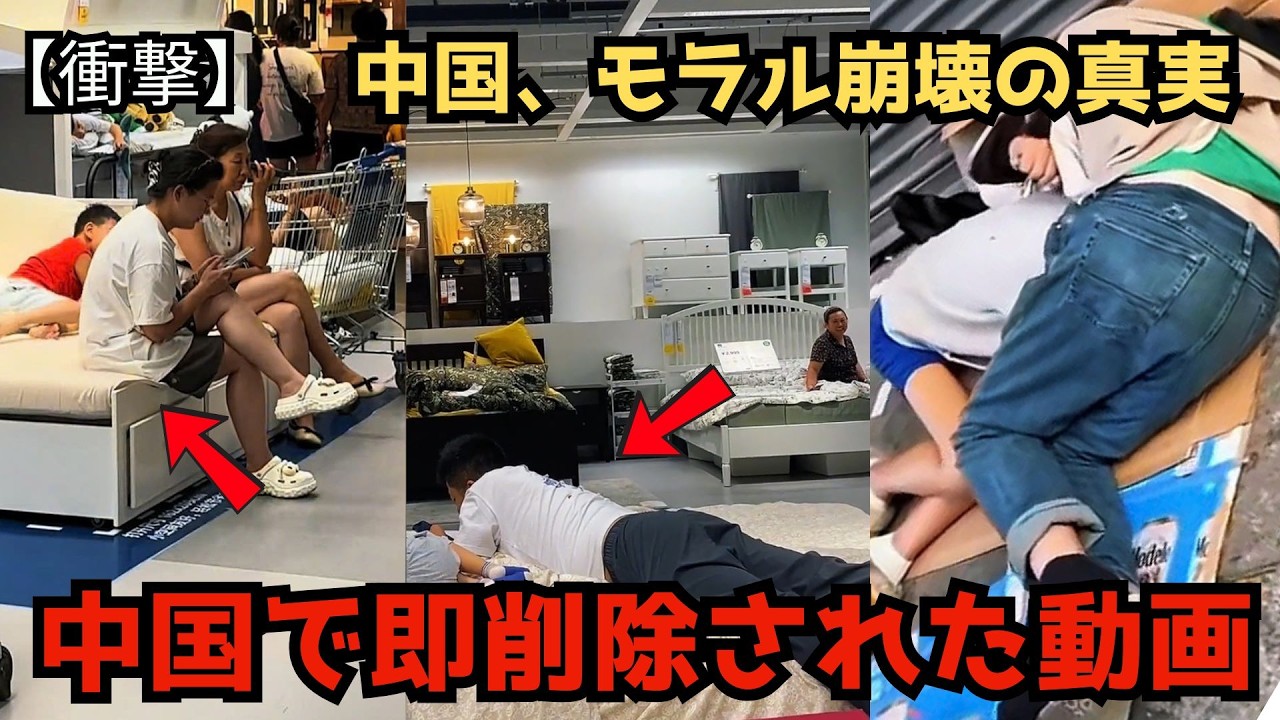 【衝撃】中国SNSで消えた動画..🔥 IKEAを無料ホテルにする「寄生虫」たちの悲惨な末路