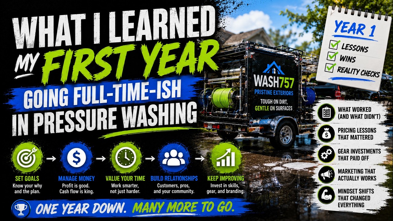 What I Learned My First Year Going Full-Time-ish in Pressure Washing