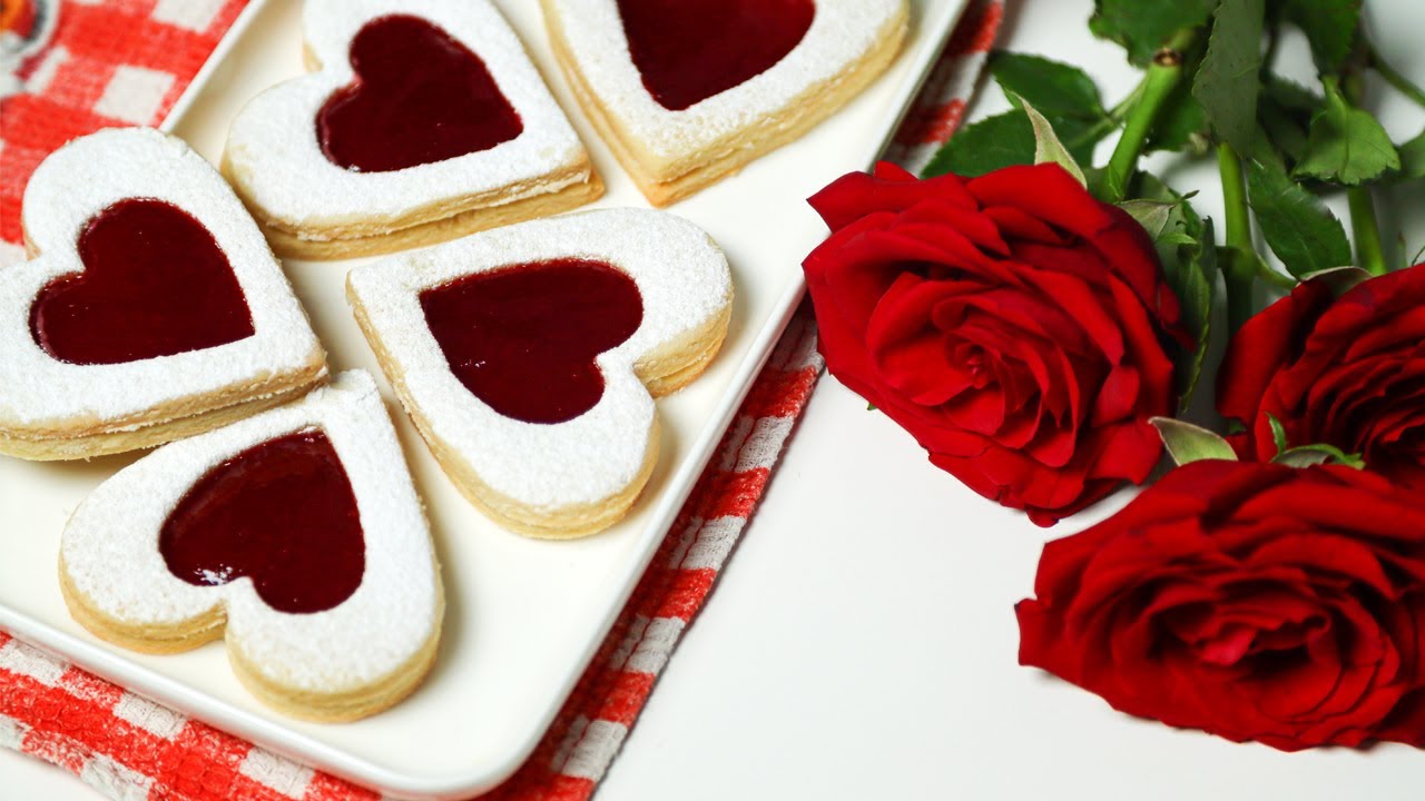 ПЕСОЧНОЕ ПЕЧЕНЬЕ ВАЛЕНТИНКИ💘Печенье с джемом на День святого Валентина 14 февраля❤️Печенье сердечки.