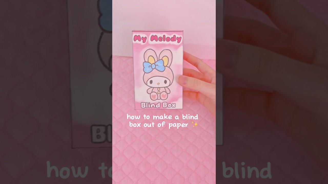 how to make paper blind box! 🩷 #blindbox #blindbag #sanrio #diy #craft #papercraft #kawaii#asmr#fyp
