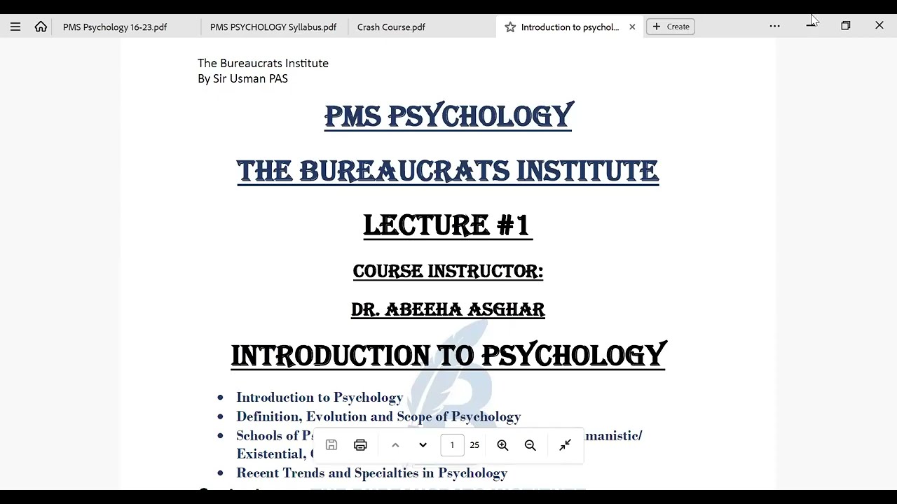 PMS Psychology | Ms Abeeha Asghar | TBI