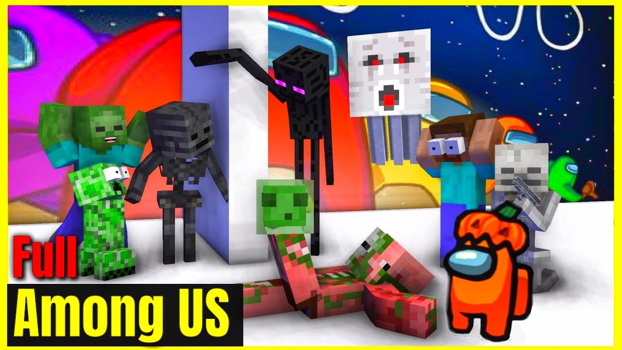 [ Lớp Học Quái Vật ] Kẻ Giả Mạo Cuối Cùng Lộ Mặt Among Us #Full | Minecraft Animation