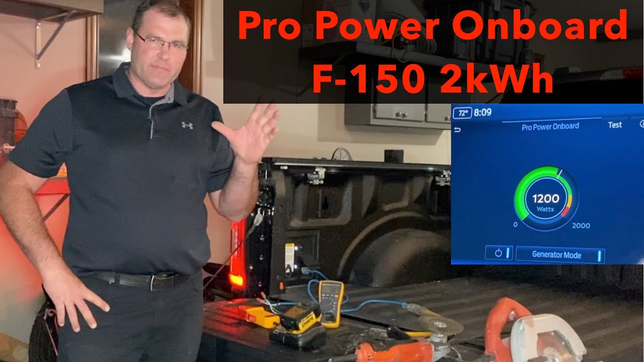 Демонстрация бортового инвертора Pro Power мощностью 2 кВт — грузовик Ford F-150 2022 года выпуска