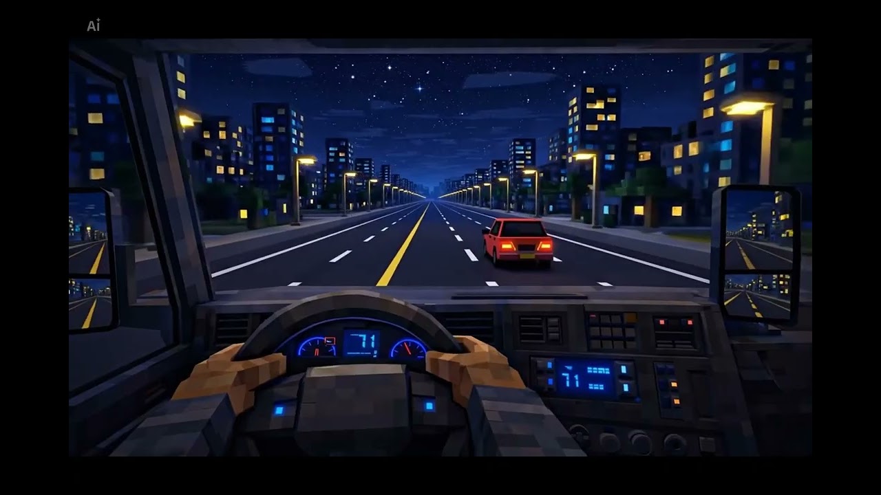 Night Highway Driving Music for Long Haul Trucks | 1 Hour &ndash; EP[19]