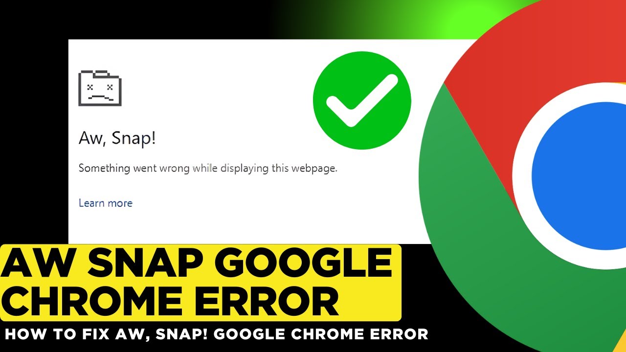 How To Fix Aw Snap Google Chrome Error On Android | Chrome aw snap error