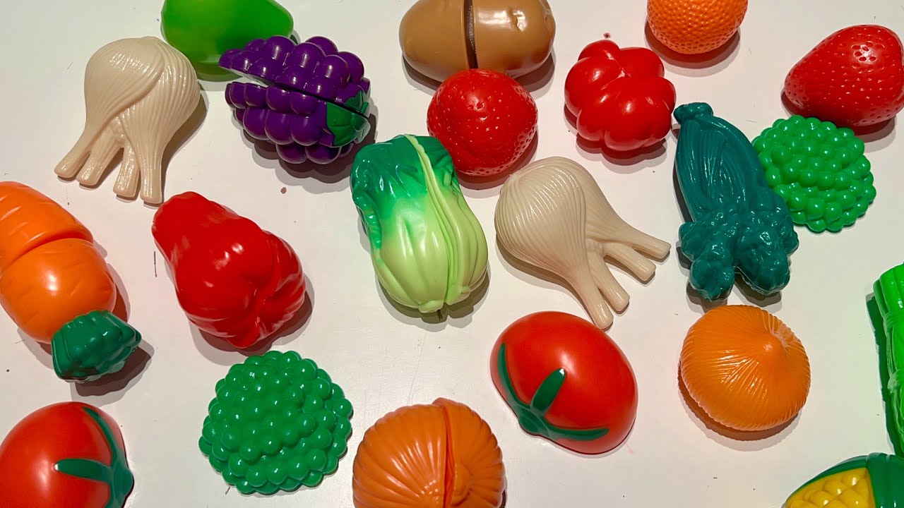 ASMR Cutting Toy Fruits and Vegetables | Relaxing Sounds for Kids