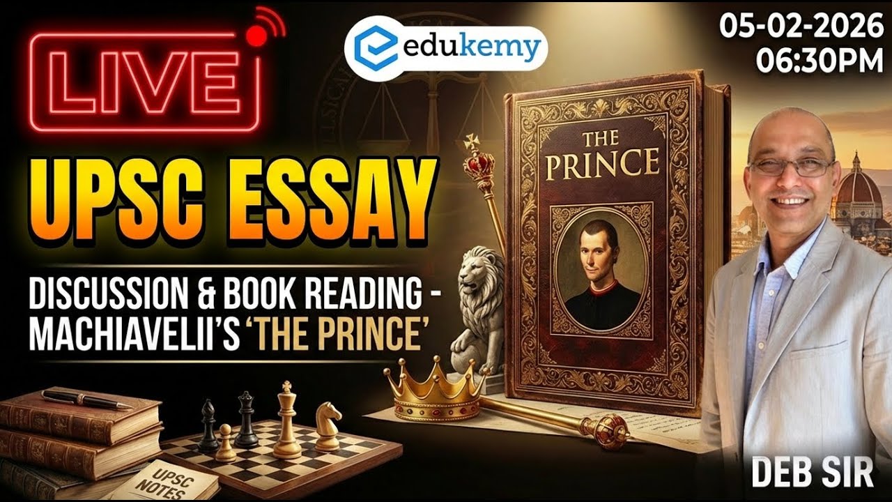 📘 LIVE UPSC Essay Book Reading | Machiavelli's 'The prince' | Essay Enrichment | Deb Sir