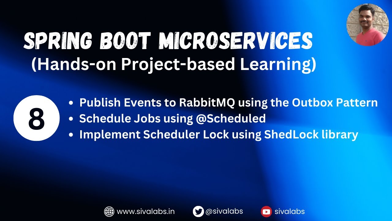 Spring Boot MicroServices  Tutorial : Publish Order Events to RabbitMQ using Outbox Pattern