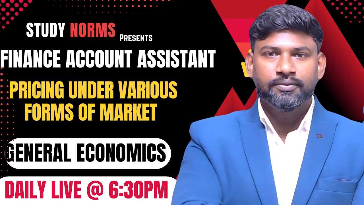 PRICING UNDER VARIOUS FORMS OF MARKET IIGENERAL ECONOMICS  JKSSB FINANCE ACCOUNTS ASSISTANT