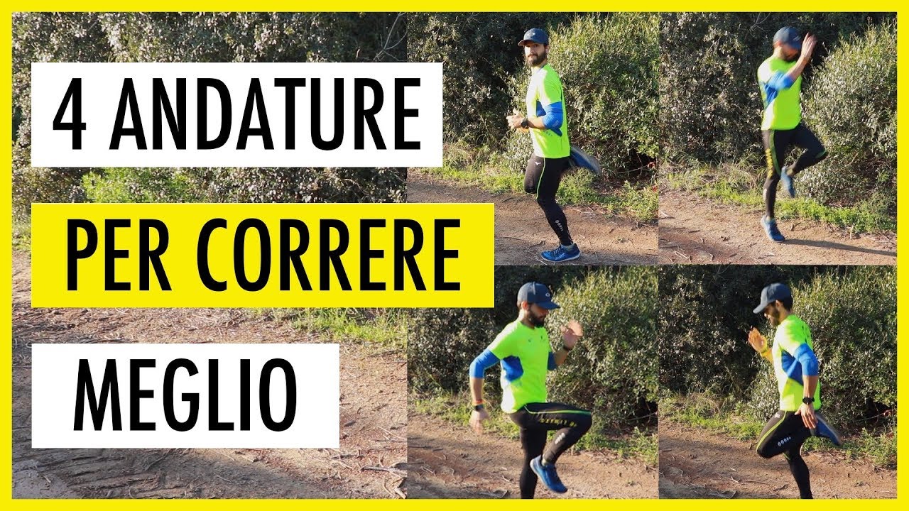 ESERCIZI per Migliorare la TECNICA DI CORSA - 4 Semplici Andature - 5° Video