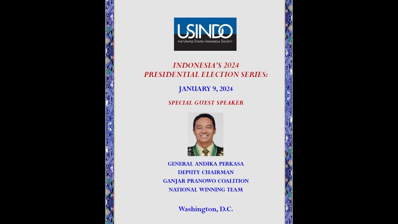 Indonesia's 2024 Presidential Election Series: January 9, 2024